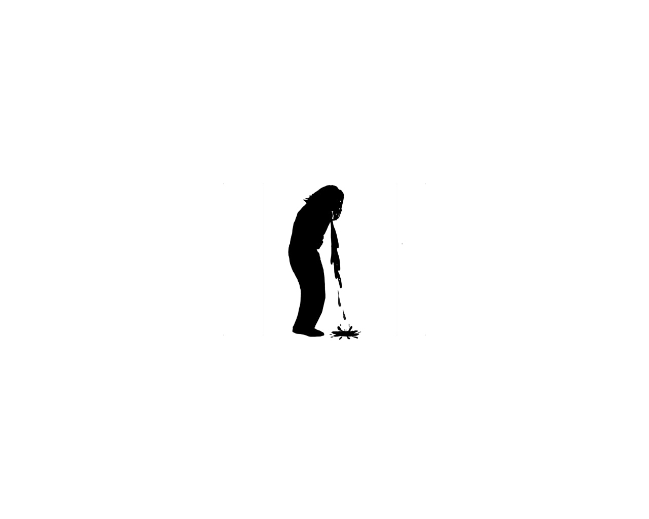 vomiting silhouette small